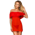SUBBLIME - DRESSES SHORT DRESS + THONG RED L/XL - Amore24