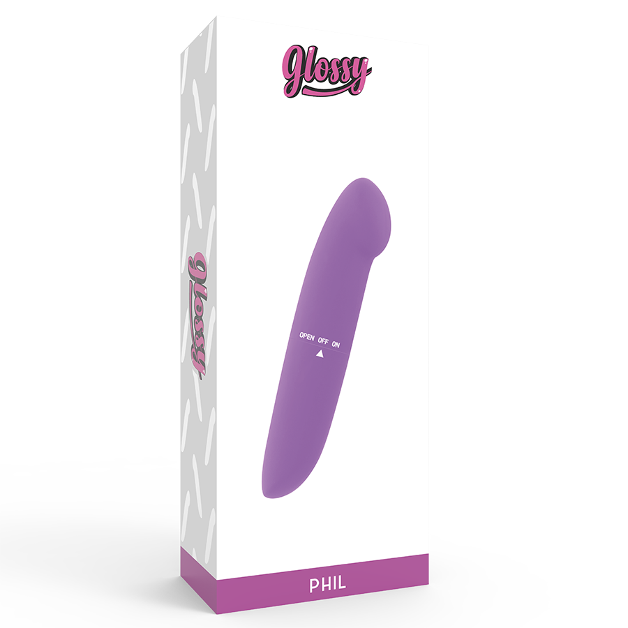 GLOSSY - PHIL VIBRATOR PURPLE - Amore24