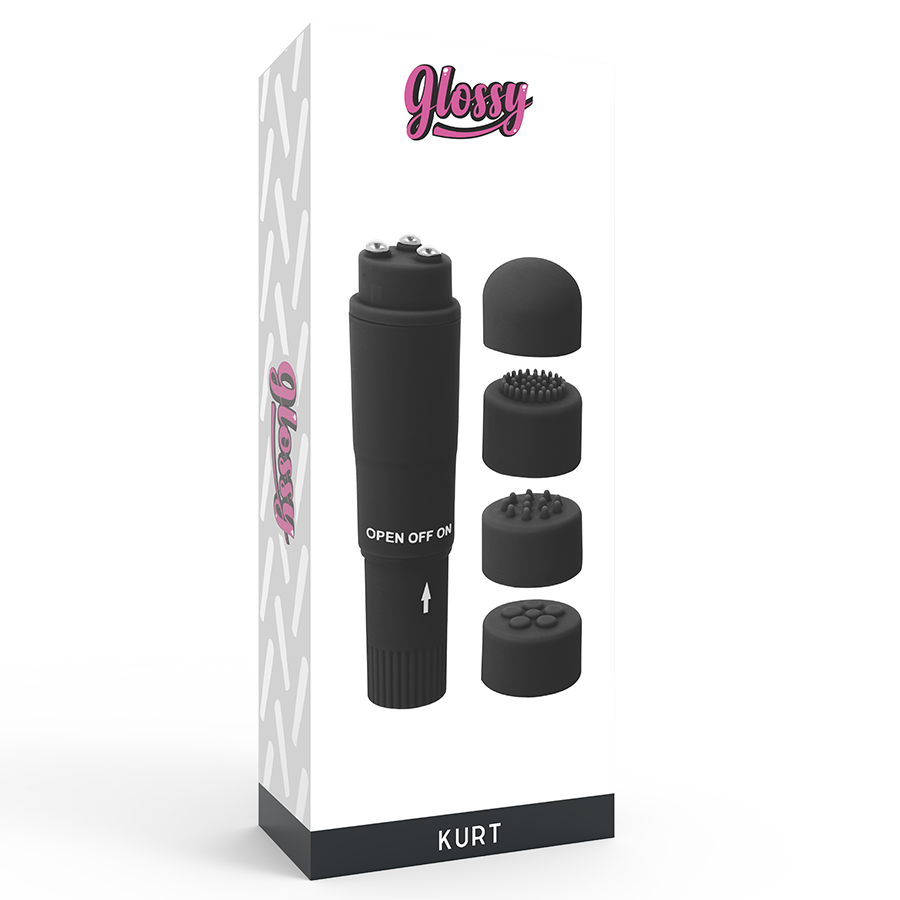 GLOSSY - KURT POCKET MASSAGER BLACK - Amore24