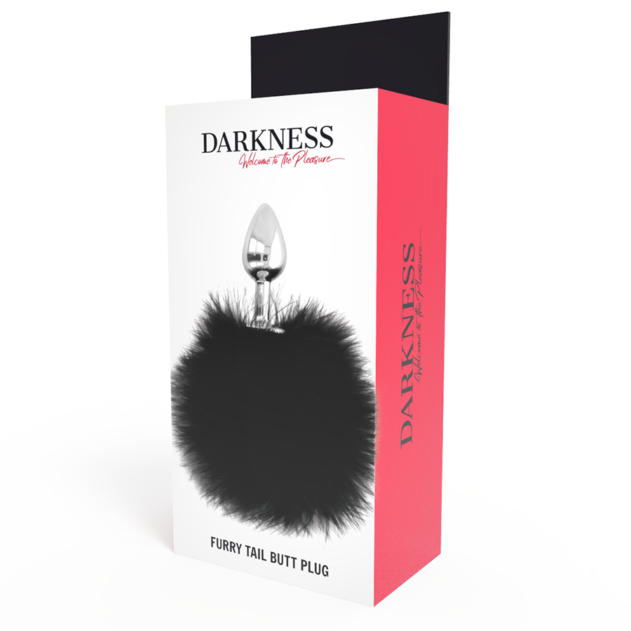 DARKNESS - EXTRA ANAL BUTTPLUG WITH TAIL BLACK 7 CM - Amore24
