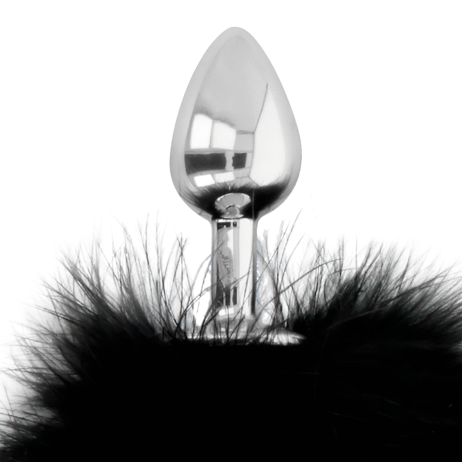 DARKNESS - EXTRA ANAL BUTTPLUG WITH TAIL BLACK 7 CM - Amore24