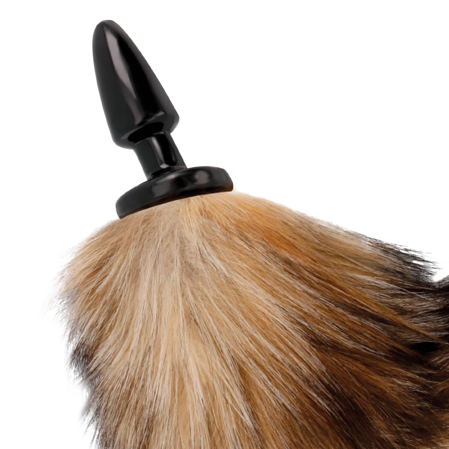 DARKNESS - NATURAL TAIL WITH SILICONE ANAL PLUG 10 CM - Amore24