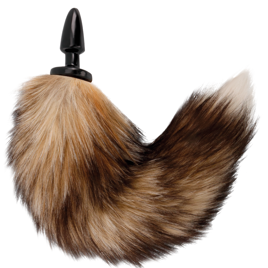 DARKNESS - NATURAL TAIL WITH SILICONE ANAL PLUG 10 CM - Amore24
