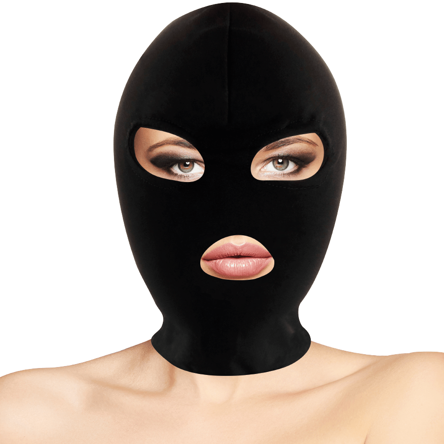 DARKNESS - BDSM SUBMISSION MASK MOUTH AND EYES BLACK - Amore24