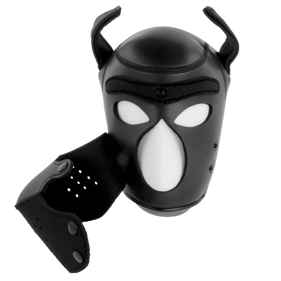 DARKNESS - NEOPRENE DOG MASK WITH REMOVABLE MUZZLE M - Amore24