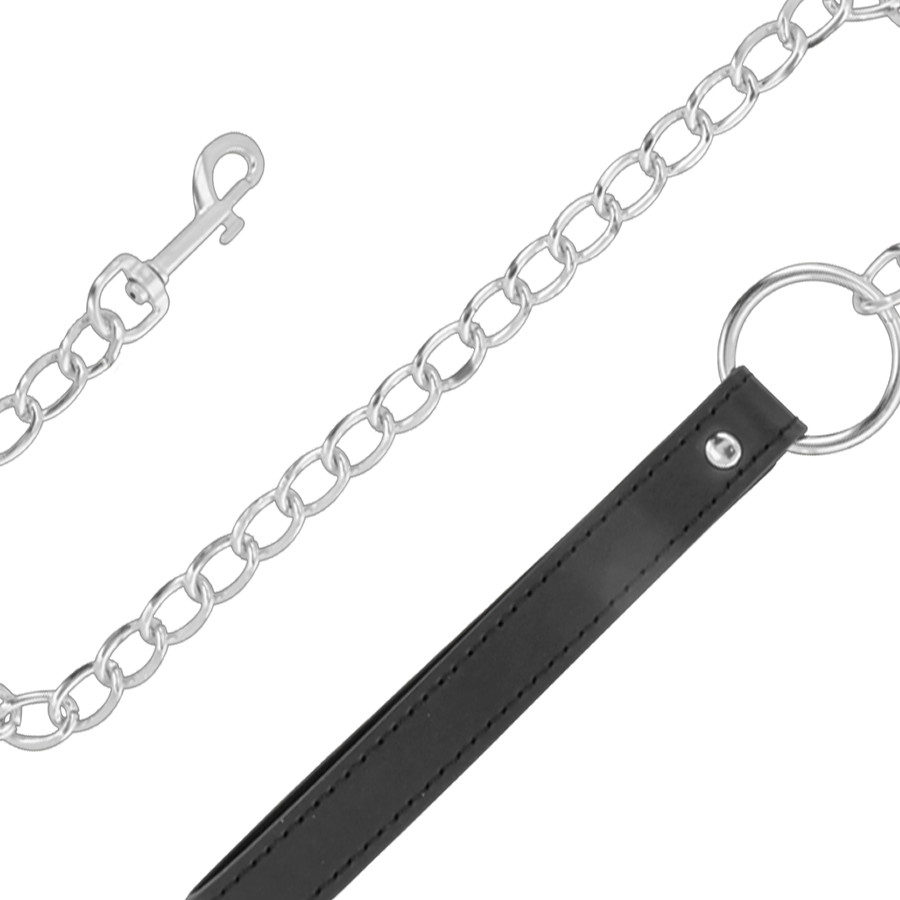 DARKNESS - COMFORTABLE POSTURE NECKLACE WITH LEATHER CHAIN - Amore24
