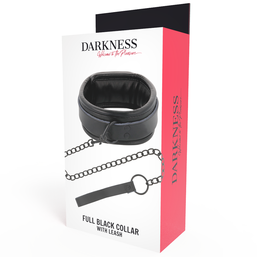 DARKNESS - BLACK NECKLACE WITH CHAIN - Amore24