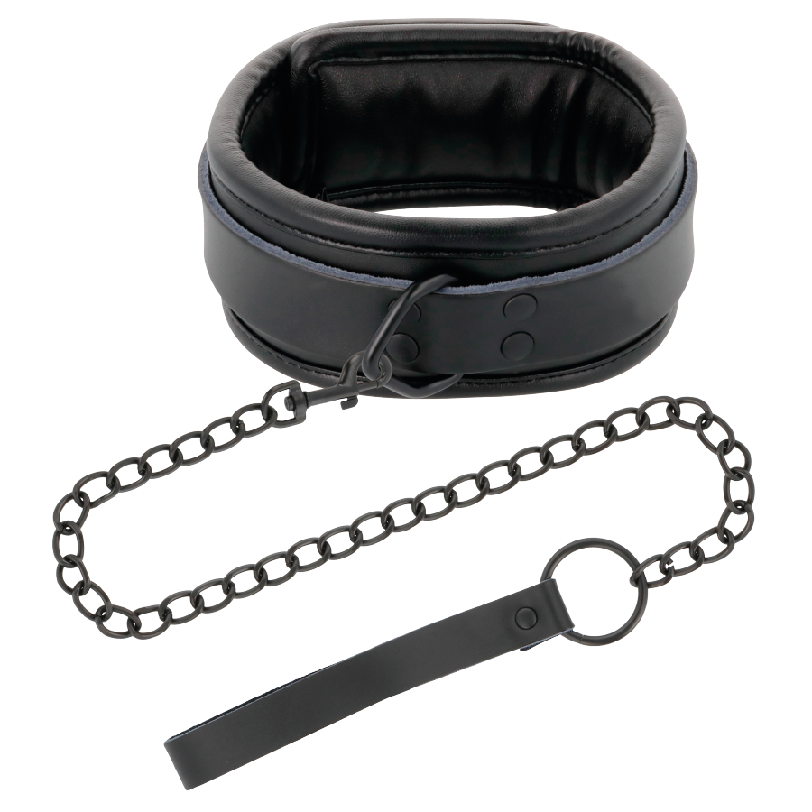 DARKNESS - BLACK NECKLACE WITH CHAIN - Amore24