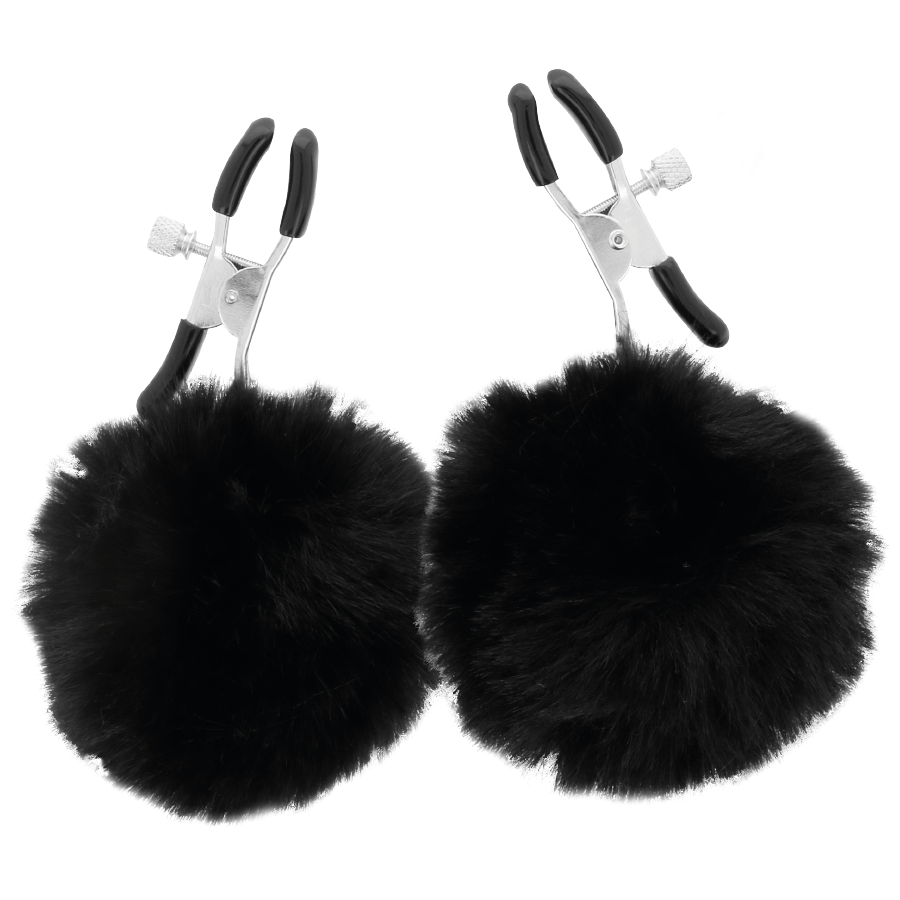 DARKNESS - NIPPLE CLAMPS WITH POM POMS 1 - Amore24
