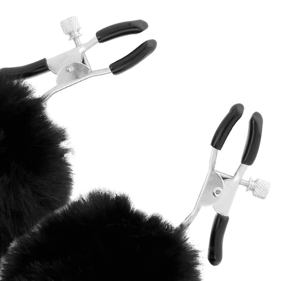 DARKNESS - NIPPLE CLAMPS WITH POM POMS 1 - Amore24