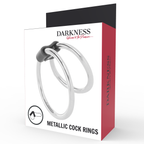 DARKNESS - DOUBLE METAL PENIS RING - Amore24