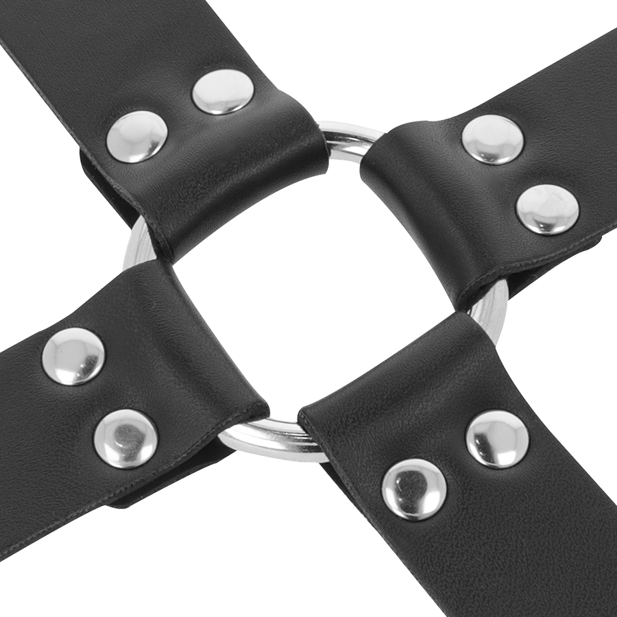 DARKNESS - LEATHER HANDCUFFS FOR FOOT AND HANDS BLACK - Amore24