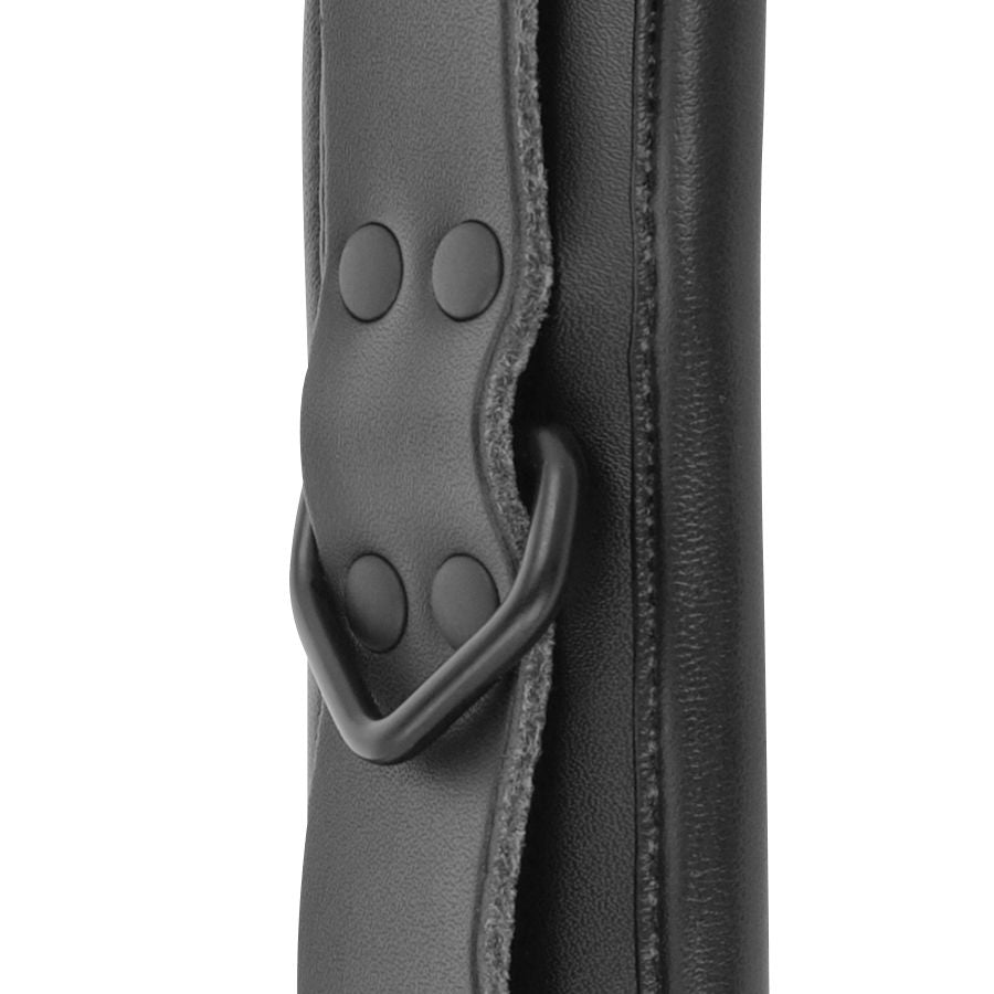 DARKNESS - BLACK LEATHER HANDCUFFS AND COLLAR - Amore24