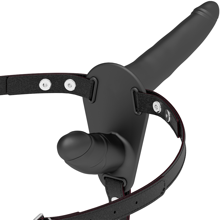 FETISH SUBMISSIVE HARNESS - BLACK DOUBLE PENETRATION - Amore24