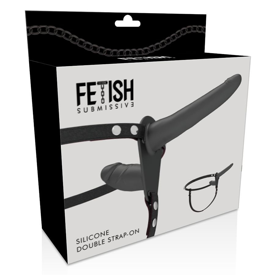 FETISH SUBMISSIVE HARNESS - BLACK DOUBLE PENETRATION - Amore24