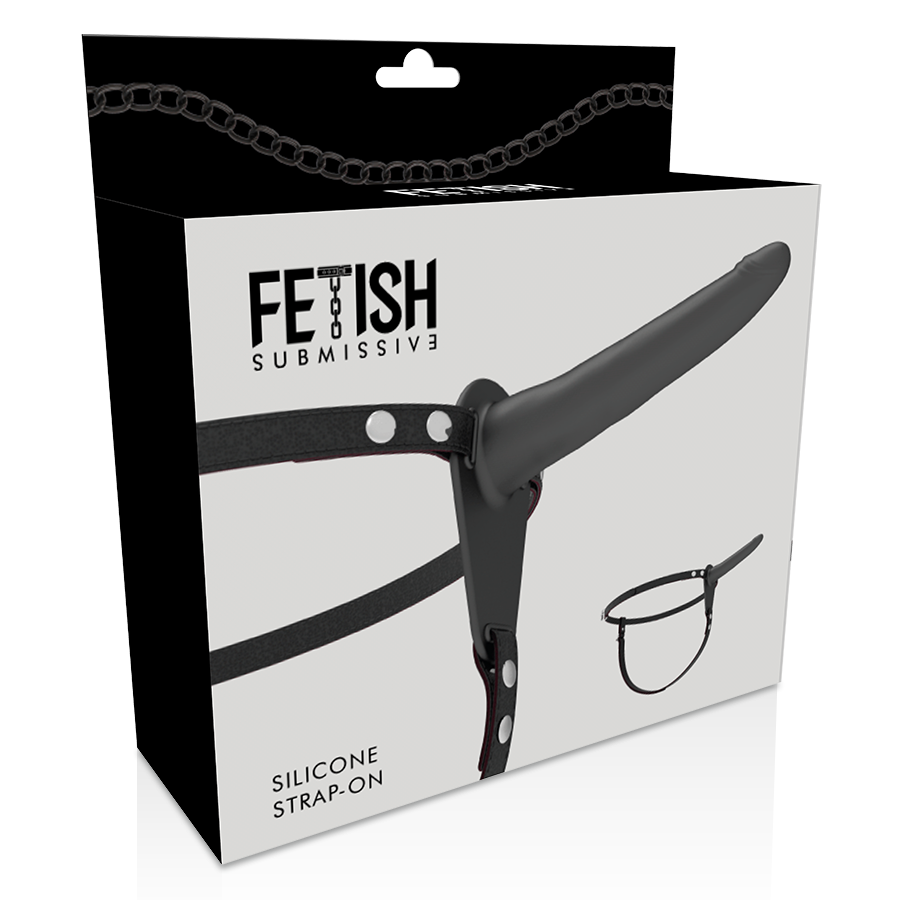 FETISH SUBMISSIVE HARNESS - BLACK SILICONE 15 CM - Amore24