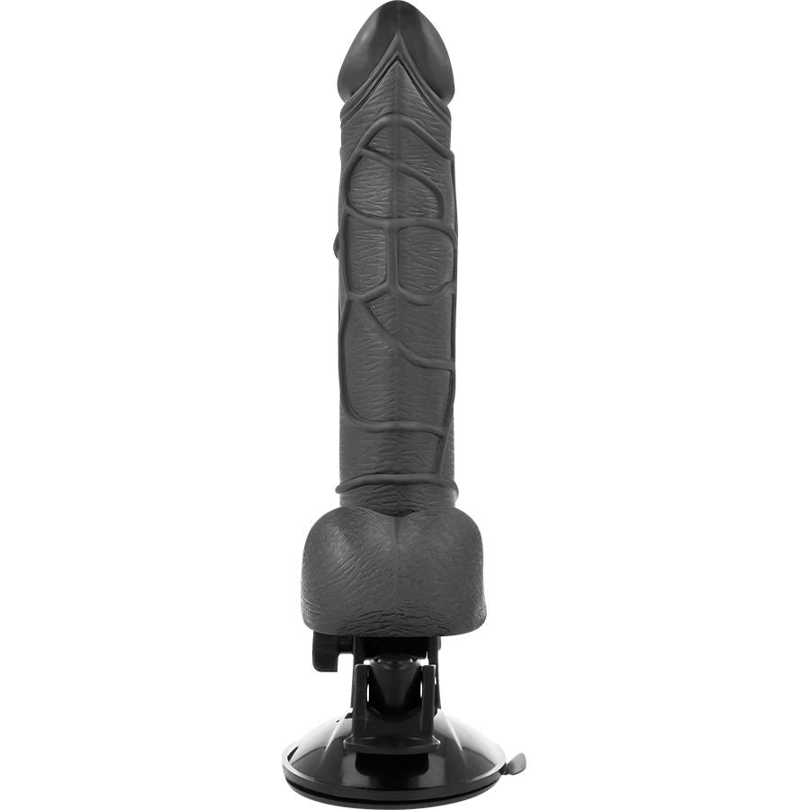 BASECOCK - REALISTIC VIBRATOR REMOTE CONTROL BLACK WITH TESTICLES 19.5 CM -O- 4 CM - Amore24
