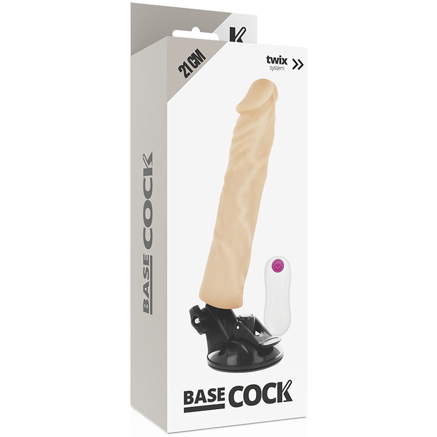 BASECOCK - REALISTIC VIBRATOR REMOTE CONTROL BLACK 21 CM -O- 4 CM - Amore24