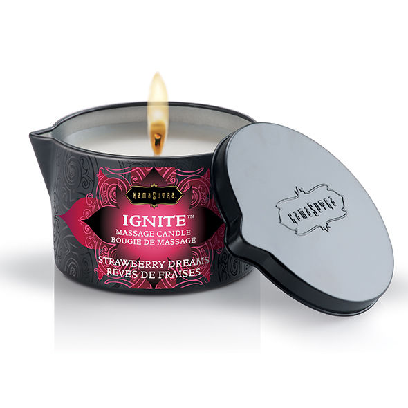KAMASUTRA - STRAWBERRY DREAMS MASSAGE CANDLE 170 GR - Amore24