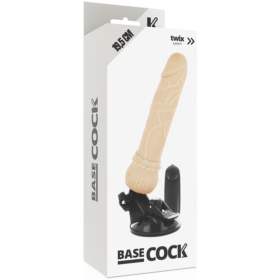 BASECOCK - REALISTIC VIBRATOR REMOTE CONTROL BLACK 19.5 CM -O- 4 CM - Amore24