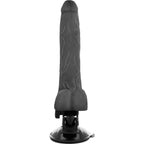 BASECOCK - REALISTIC BLACK REMOTE CONTROL VIBRATOR WITH TESTICLES 20 CM -O- 4 CM - Amore24