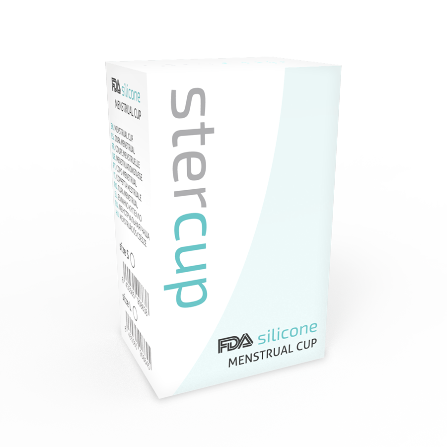 STERCUP - FDA SILICONE MENSTRUAL CUP AQUAMARINE - SIZE L - Amore24