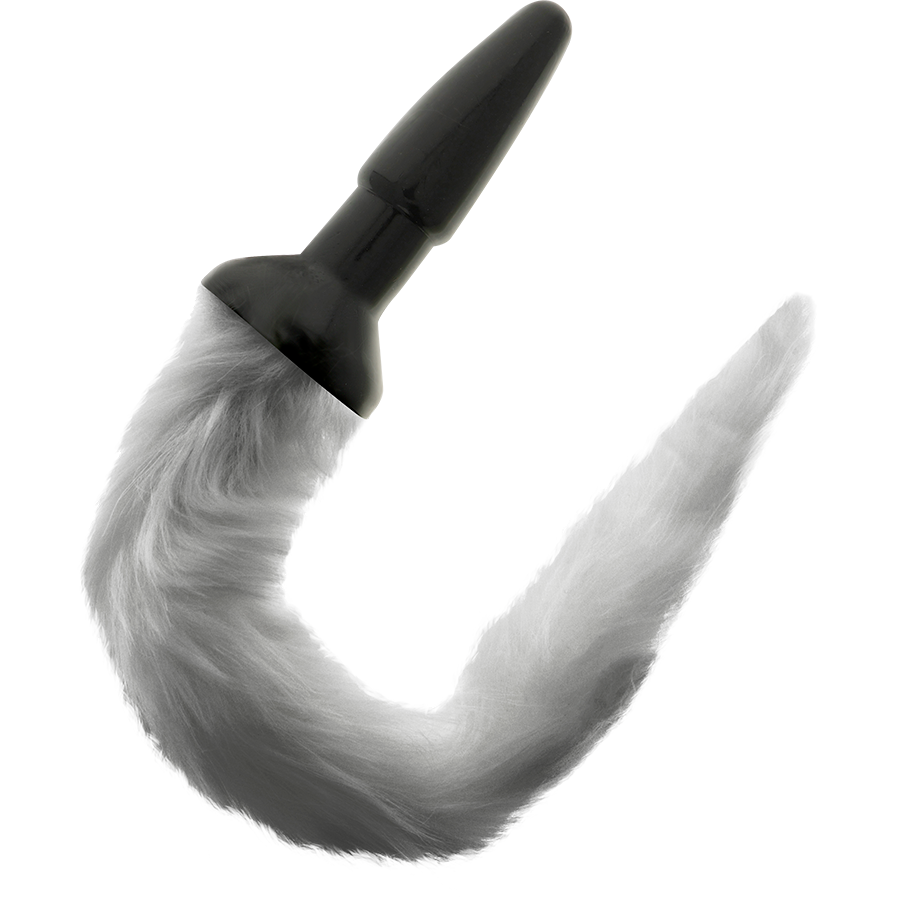DARKNESS - SILICONE ANAL PLUG WITH GRAY TAIL - Amore24