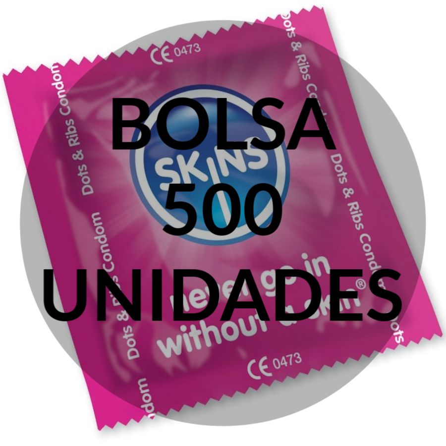 SKINS - CONDOMS POINTS & STRIPS BAG 500 UNITS - Amore24