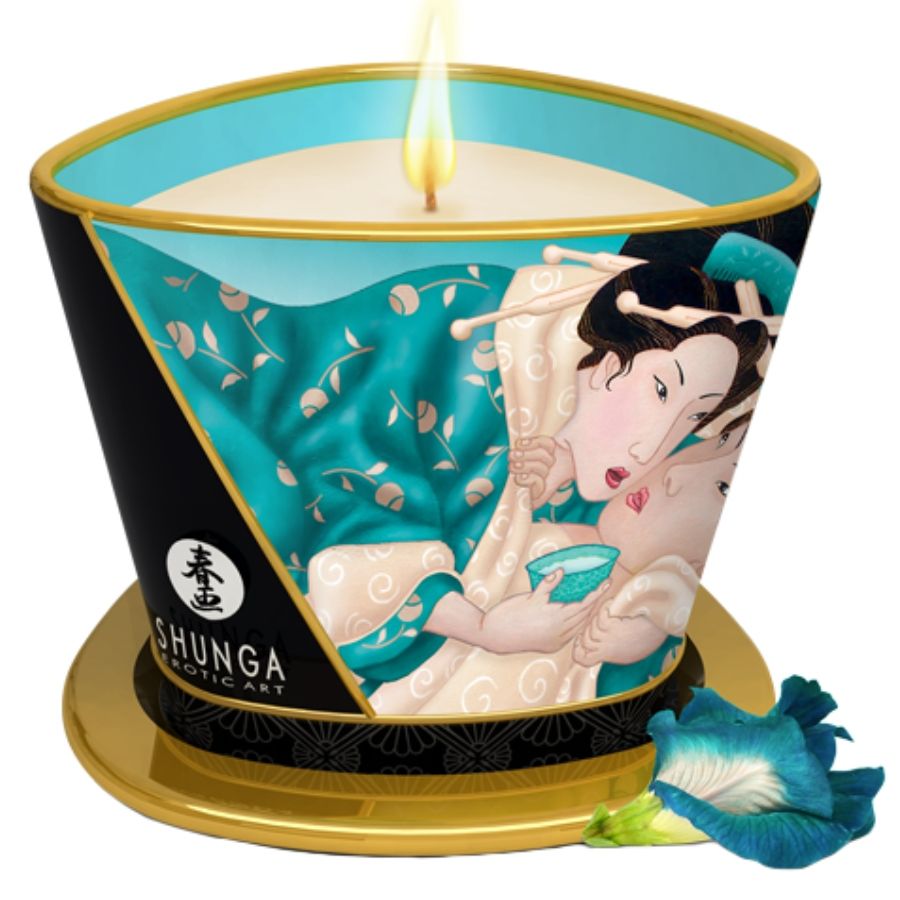 SHUNGA - ISLAND BLOSSOMS MASSAGE CANDLE 170 ML - Amore24