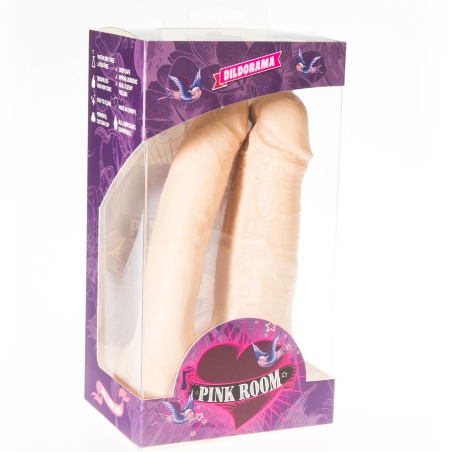 PINK ROOM - ARTHUS REALISTIC DOUBLE DILDO FLESH 17CM/15.5CM - Amore24