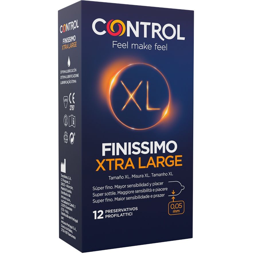 CONTROL - FINISSIMO XL CONDOMS 12 UNITS - Amore24