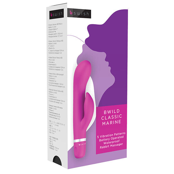 B SWISH - BWILD CLASSIC MARINE RABBIT VIBRATOR CERISE - Amore24