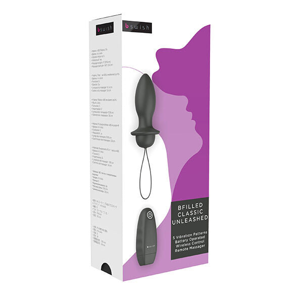 B SWISH - BFILLED CLASSIC VIBRATING PLUG BLACK - Amore24