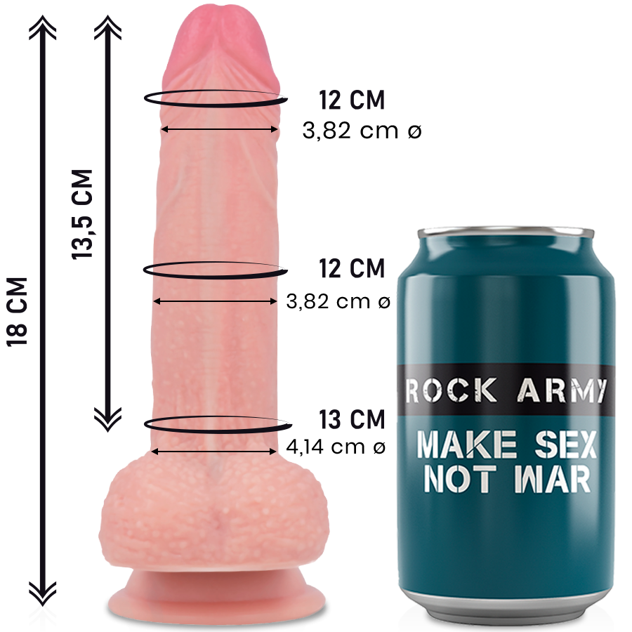 ROCKARMY - LIQUID SILICONE PREMIUM MUSTANG REALISTIC 18 CM -O- 4.14 CM - Amore24