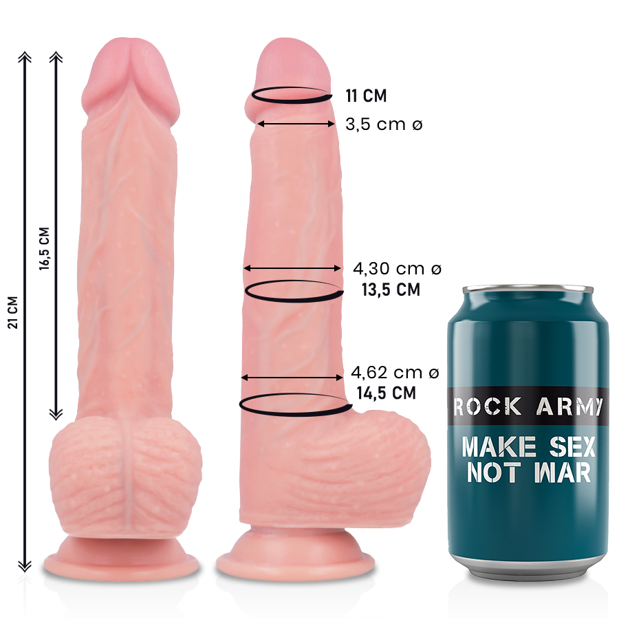 ROCKARMY - LIQUID SILICONE PREMIUM SPITFIRE REALISTIC 21 CM -O- 4.62 CM - Amore24