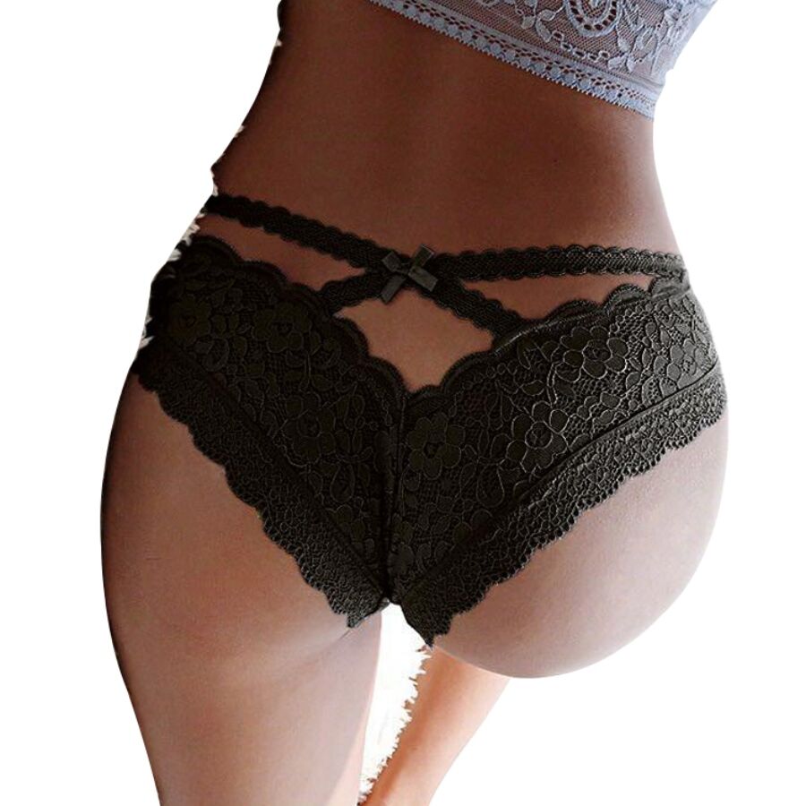 QUEEN LINGERIE - FLORAL LACE PANTIES S/M - Amore24