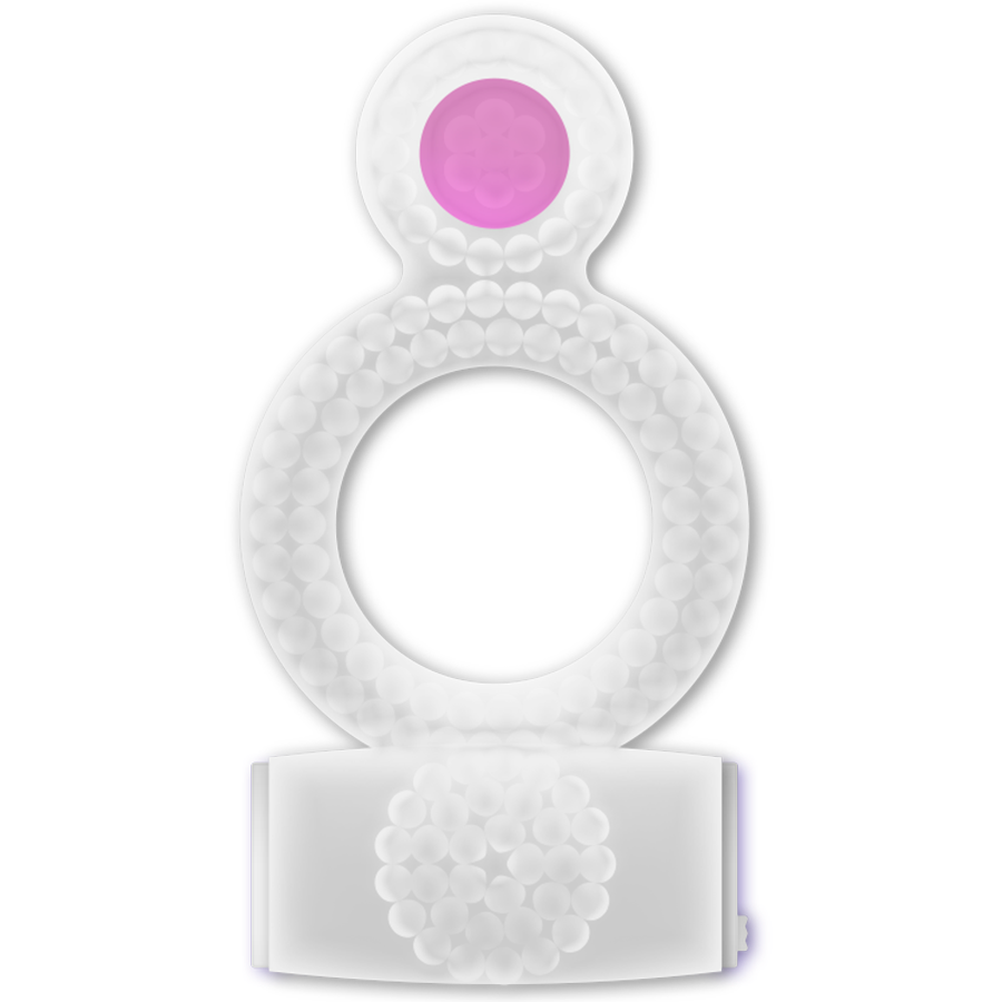 CASUAL LOVE - RING VIBRATING DOUBLE PLEASURE TRANSPARENT - Amore24