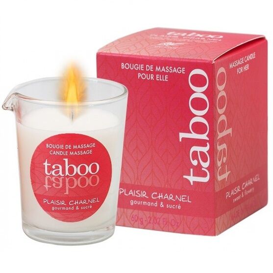 RUF - TABOO MASSAGE CANDLE FOR HER PLAISIR CHARNEL COCOA FLOWER AROMA - Amore24