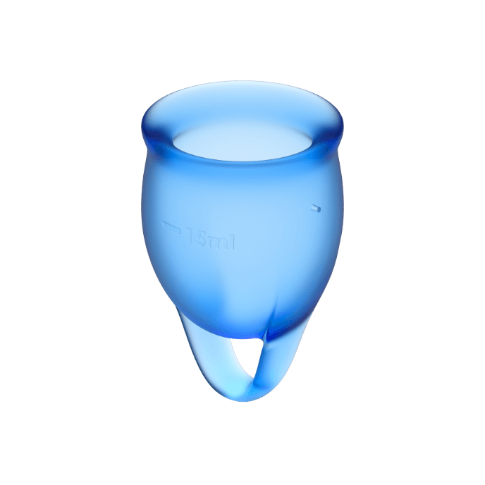 SATISFYER - FEEL CONFIDENT MENSTRUAL CUP CLEAR 15 + 20 ML - Amore24