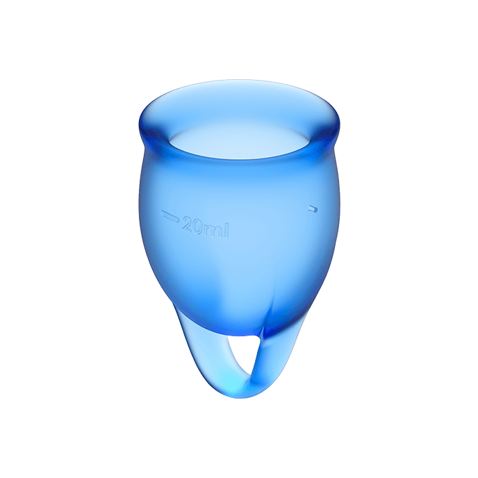 SATISFYER - FEEL CONFIDENT MENSTRUAL CUP CLEAR 15 + 20 ML - Amore24