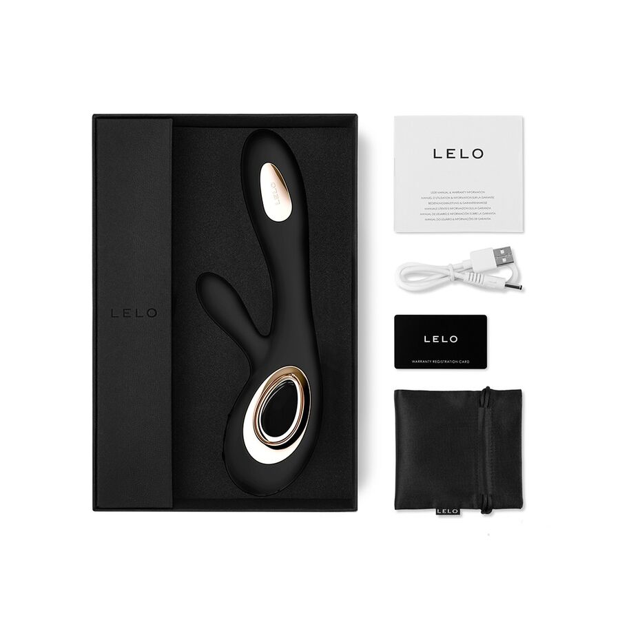 LELO - SORAYA WAVE VIBRATOR RABBIT BLACK - Amore24