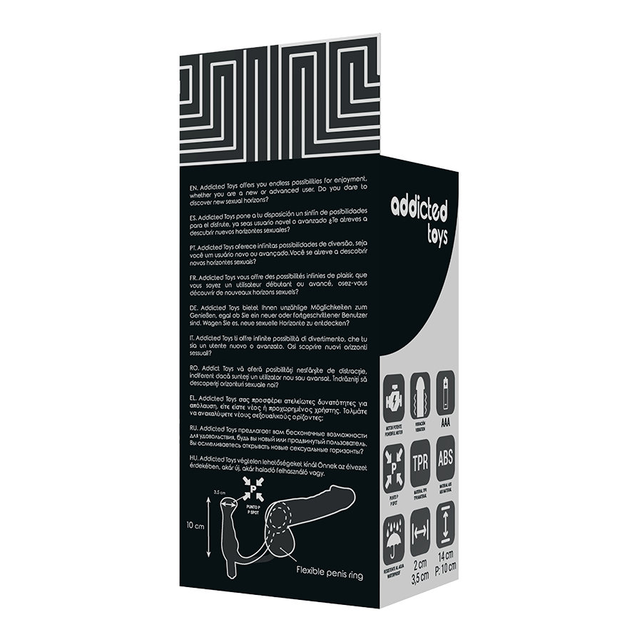 ADDICTED TOYS - VIBRATOR PROST TICO BLACK 10 CM - Amore24