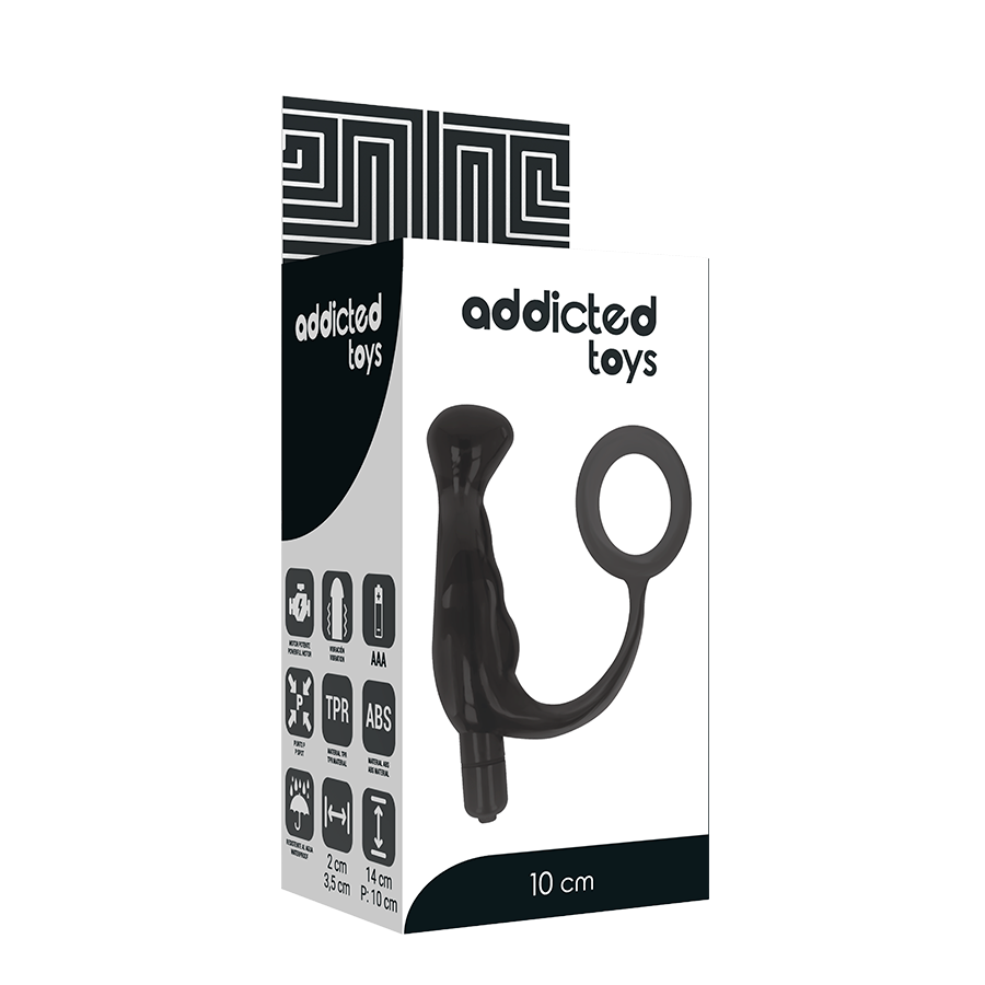 ADDICTED TOYS - VIBRATOR PROST TICO BLACK 10 CM - Amore24