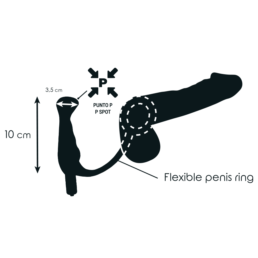 ADDICTED TOYS - VIBRATOR PROST TICO BLACK 10 CM - Amore24