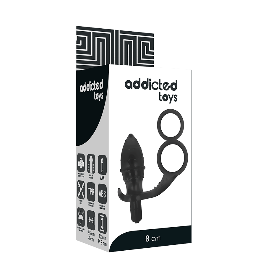ADDICTED TOYS - ANAL PLUG WITH DOUBLE BLACK RING - Amore24