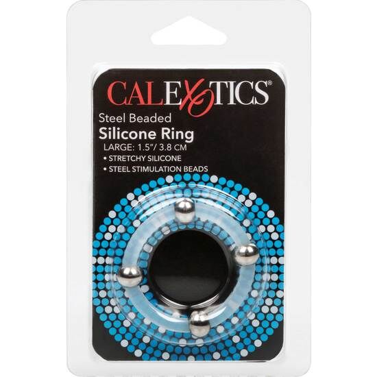 CALEXOTICS - STEEL BEADED SILICONE RING L - Amore24