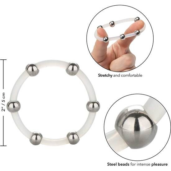 CALEXOTICS - STEEL BEADED SILICONE RING XL - Amore24