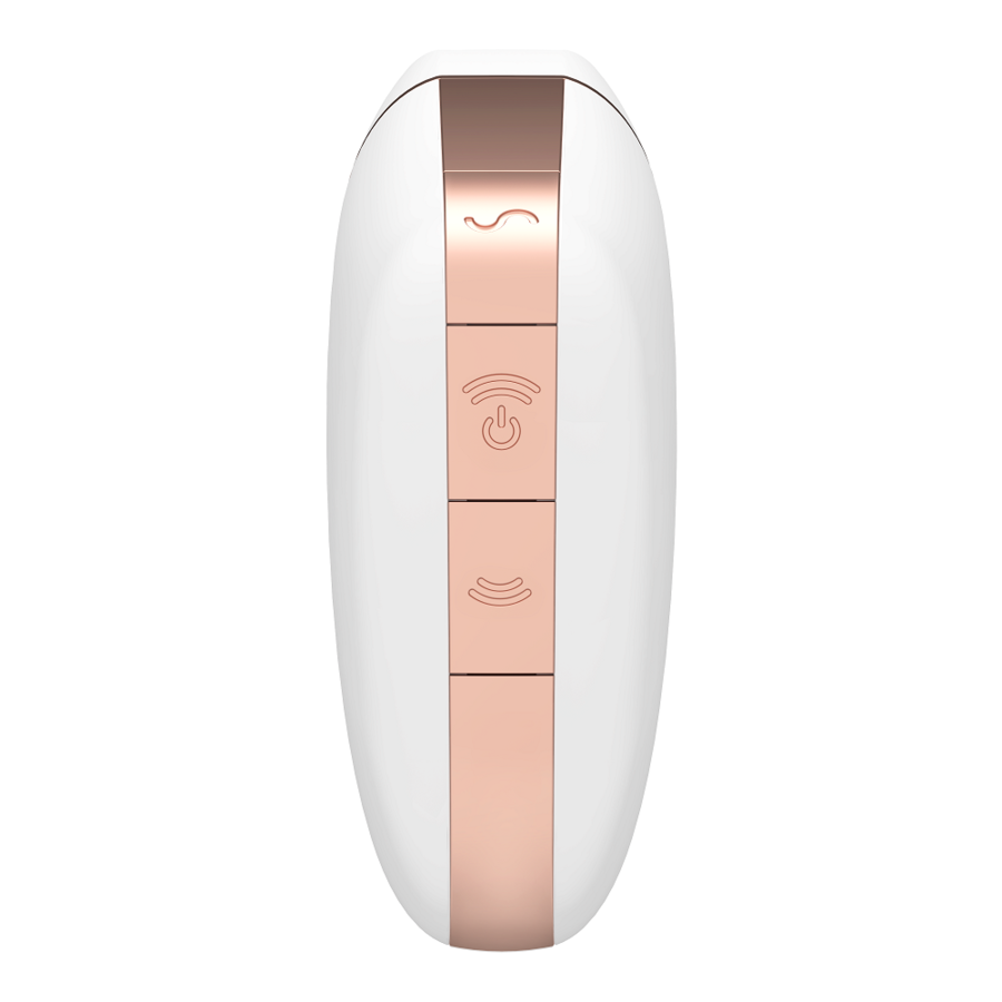 SATISFYER - LOVE TRIANGLE AIR PULSE STIMULATOR & VIBRATOR WHITE - Amore24