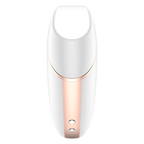 SATISFYER - LOVE TRIANGLE AIR PULSE STIMULATOR & VIBRATOR WHITE - Amore24