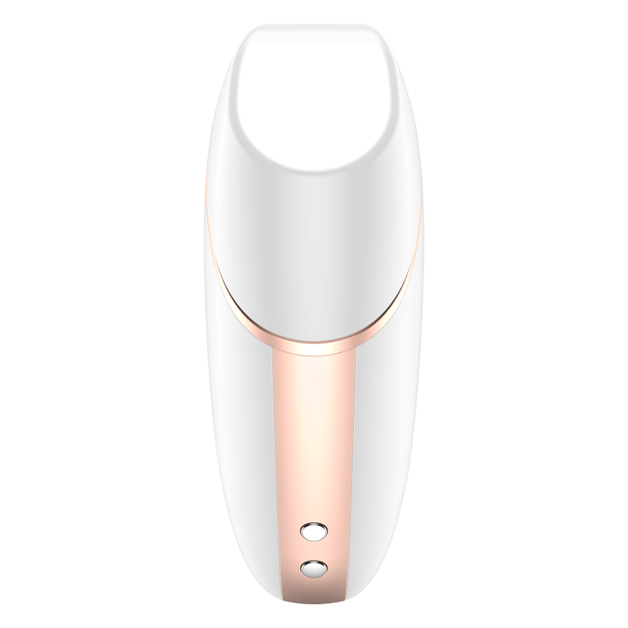 SATISFYER - LOVE TRIANGLE AIR PULSE STIMULATOR & VIBRATOR WHITE - Amore24